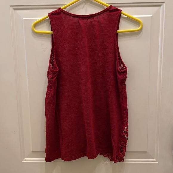 Altar’d State burgundy sleeveless shirt. - Picture 5 of 6